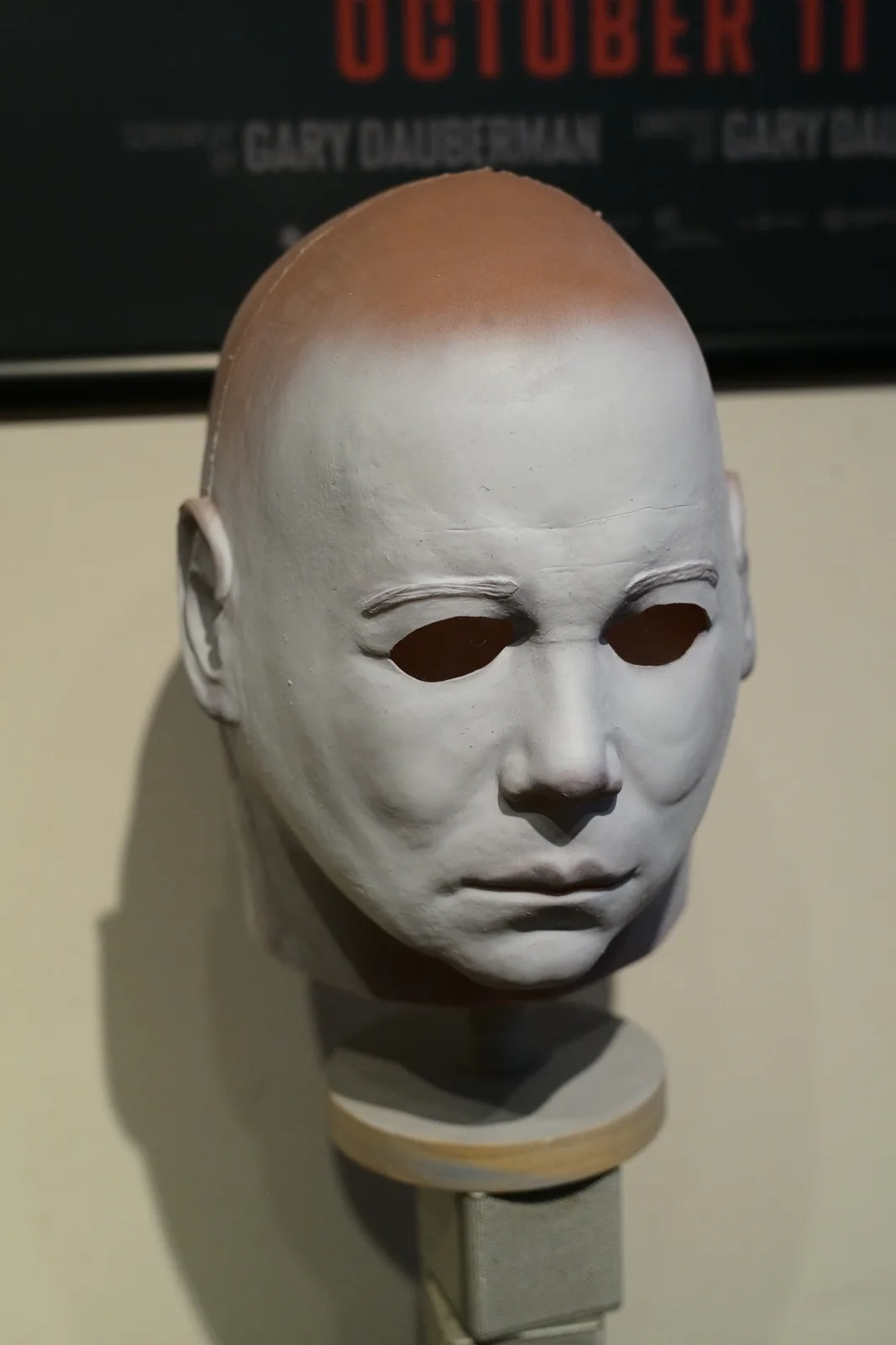 Dark Labs Cosmic Shape 78 mask three-quarter view with rub-off areas before weathering