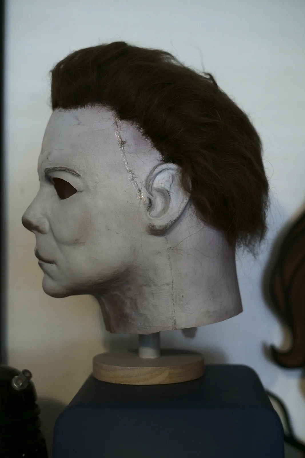 Dark Labs Cosmic Shape 78 finished mask left profile with styled mohair