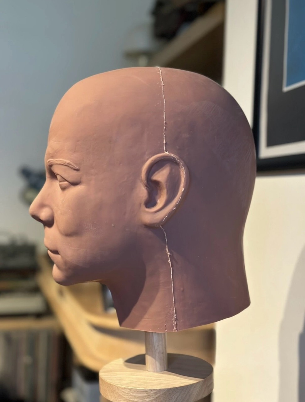 Dark Labs Cosmic Shape blank: Left-facing profile showing the ear, jawline and neck.